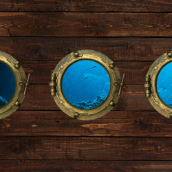 Papier Peint Panoramique Hublot Océan