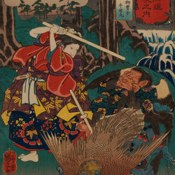 Papier Peint Panoramique Estampe 19e siècle Utagawa Kuniyoshi - Itahana Papier Peint Panoramique Estampe 19e siècle Utagawa Kuniyoshi - Itahana
