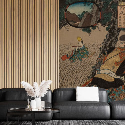 Papier Peint Panoramique Estampe 19e siècle Utagawa Kuniyoshi - Nojiri