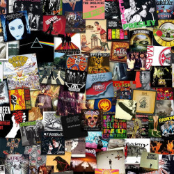 Papier peint Panoramique Pochettes Vinyles