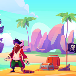 Papier Peint Panoramique Pirate Enfant