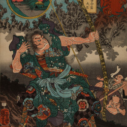 Papier Peint Panoramique Estampe 19e siècle Utagawa Kuniyoshi - Fukaya Papier Peint Panoramique Estampe 19e siècle Utagawa Kuniyoshi - Fukaya