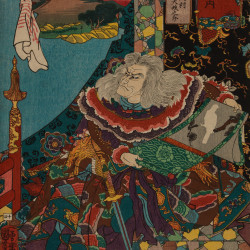 Papier Peint Panoramique Estampe 19e siècle Utagawa Kuniyoshi - Takasaki