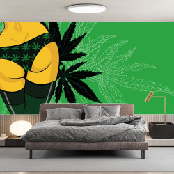 Papier Peint Panoramique Femme Sexy Weed