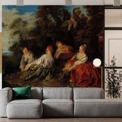 Papier Peint Panoramique Peinture 18e siècle Jean-Baptiste Pater - Les Plaisirs du bain