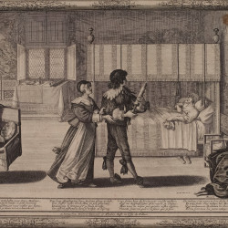 Papier Peint Panoramique Estampe 19e siècle Abraham Bosse - J'ai la siringue en main Papier Peint Panoramique Estampe 19e siècle Abraham Bosse - J'ai la siringue en main
