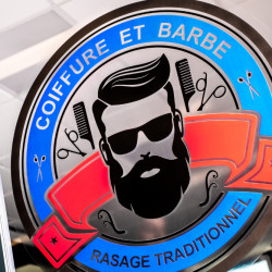 Autocollant transparent vitrine