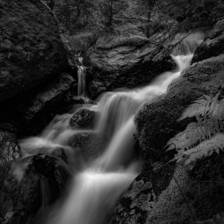 Papier Peint Panoramique Cascade Noir