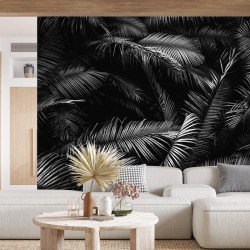Papier Peint Panoramique Palmier Noir