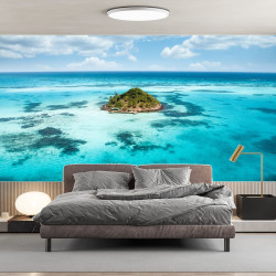 Papier Peint Panoramique îlot mer