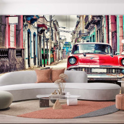 Papier Peint Panoramique Voiture Cuba