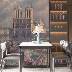 Papier Peint Panoramique Peinture 19e siècle Maximilien Luce - Notre Dame de Paris