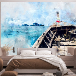 Papier Peint Panoramique Peinture Bateau