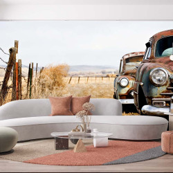 Papier Peint Panoramique Voitures Abandonnées