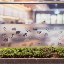 Sticker Motif Boucherie Dépoli sur mesure