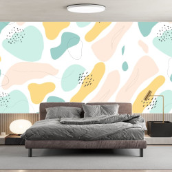 Papier Peint Panoramique Abstrait Formes Couleurs