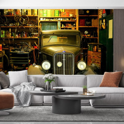 Papier Peint Panoramique Garage Vintage