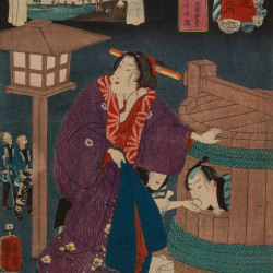 Papier Peint Panoramique Estampe 19e siècle Utagawa Kuniyoshi - Okegawa Papier Peint Panoramique Estampe 19e siècle Utagawa Kuniyoshi - Okegawa