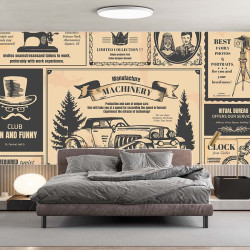 Papier Peint Panoramique Vieux Journal