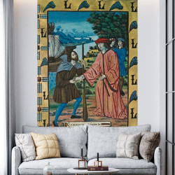 Papier Peint Panoramique Estampe 19e siècle - Le messager maritime