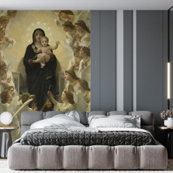 Papier Peint Panoramique Peinture 19e siècle William Bouguereau - La Vierge aux anges