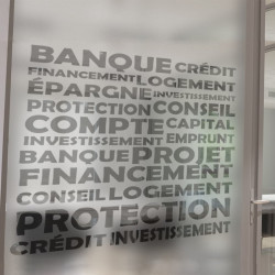 Sticker Lettrage Banque Dépoli