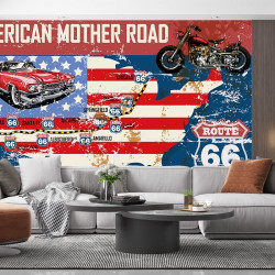 Papier Peint Panoramique Route 66 Vintage