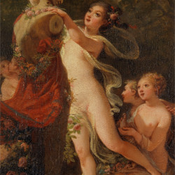 Papier Peint Panoramique Peinture 18e siècle Jacques Vallin - Offrande à Pan