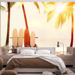 Papier Peint Panoramique Panoramique Surf Palmier