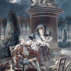 Papier Peint Panoramique Peinture 18e siècle Pierre-Antoine Baudouin - La Soirée des Tuileries