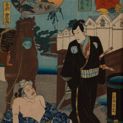 Papier Peint Panoramique Estampe 19e siècle Utagawa Kuniyoshi - Kusatsu Papier Peint Panoramique Estampe 19e siècle Utagawa Kuniyoshi - Kusatsu