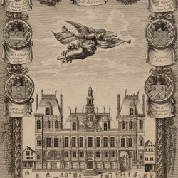 Papier Peint Panoramique Estampe 18e siècle Jean Frosne - L'Hostel de Ville de Paris