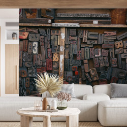 Papier peint Panoramique Lettres Imprimerie