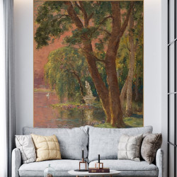 Papier Peint Panoramique Peinture 20e siècle Iwill - Le lac d'amour - le lever du soleil