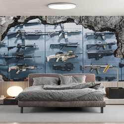 Papier Peint Panoramique Mur D'armes 2