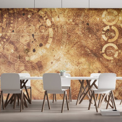 Papier Peint Panoramique Engrenages Steampunk