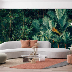Papier Peint Panoramique Jungle Tropic Feuilles 2