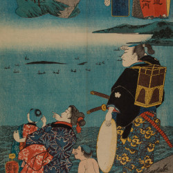 Papier Peint Panoramique Estampe 19e siècle Utagawa Kuniyoshi - Shiojiri Papier Peint Panoramique Estampe 19e siècle Utagawa Kuniyoshi - Shiojiri