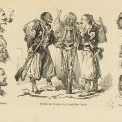 Papier Peint Panoramique Estampe 19e siècle - Afrikanische Truppen der französischen Armee