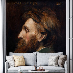 Papier Peint Panoramique Peinture 19e siècle François Flameng - Portrait d'Auguste Rodin