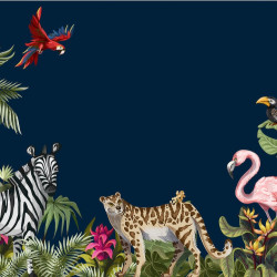 Papier peint Panoramique Jungle Animaux