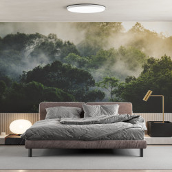 Papier Peint Panoramique Jungle Brumeuse