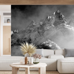 Papier Peint Panoramique Montagne Brumeuse 3