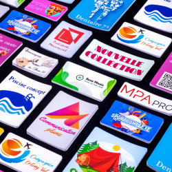 Autocollant rectangle arrondi