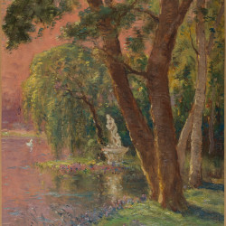 Papier Peint Panoramique Peinture 20e siècle Iwill - Le lac d'amour - le lever du soleil