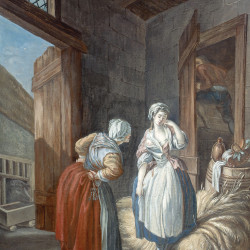 Papier Peint Panoramique Peinture 18e siècle Pierre-Antoine Baudouin - La Paysanne querellée par sa mère Papier Peint Panoramique Peinture 18e siècle Pierre-Antoine Baudouin - La Paysanne querellée par sa mère