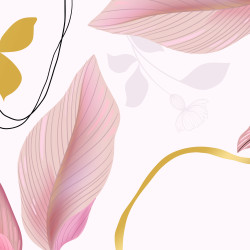 Papier Peint Panoramique Feuilles et Or Papier Peint Panoramique Feuilles et Or