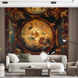 Papier Peint Panoramique Peinture 19e Théodore Maillot - La Justice assure la Paix et protège les Arts