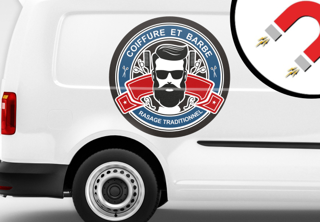 Plaque magnétique voiture personnalisée (aimantée)