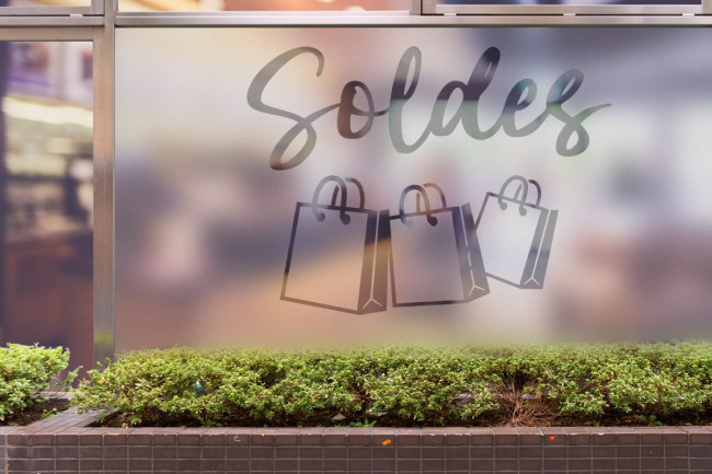 Sticker Soldes Lettrage Dépoli